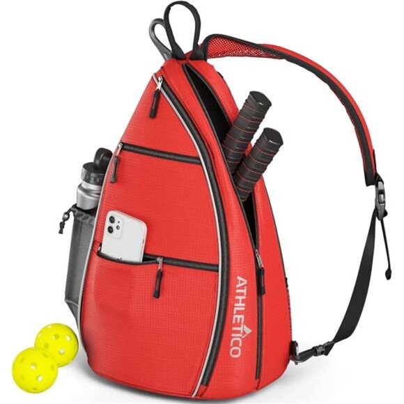 Athletico Sling Bag - Crossbody Backpack for Pickleball, Tennis, Racketball - Picture 1 of 7